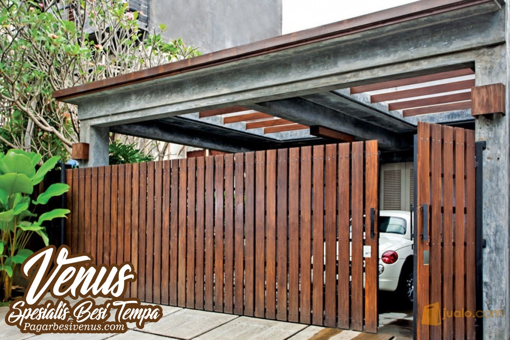 Pagar Besi Minimalis Kayu (1)