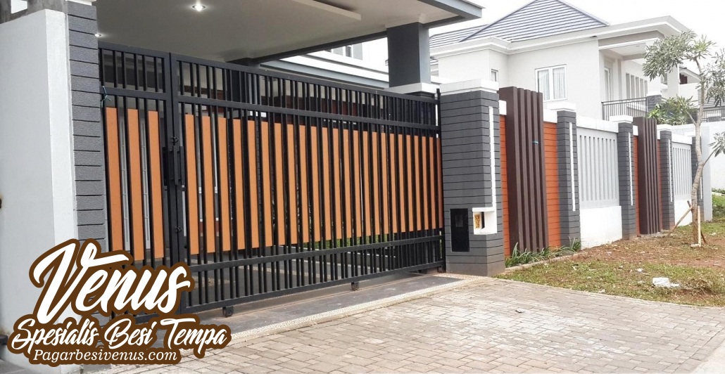 Pagar Besi Minimalis Kayu (1)