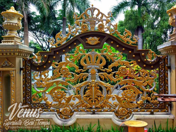Gate Wrought Iron (183) Pagar Rumah Klasik Mewah Modern